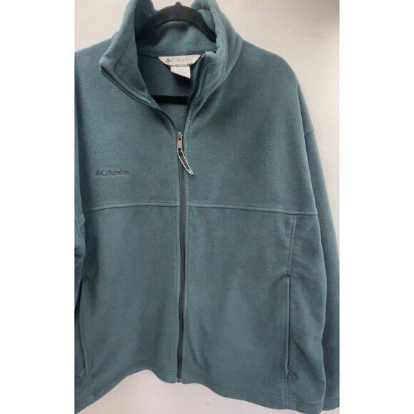 Columbia Men's XXL Long Sleeve Full Zip Up Mock Neck Jacket Green - Picture 4 of 16